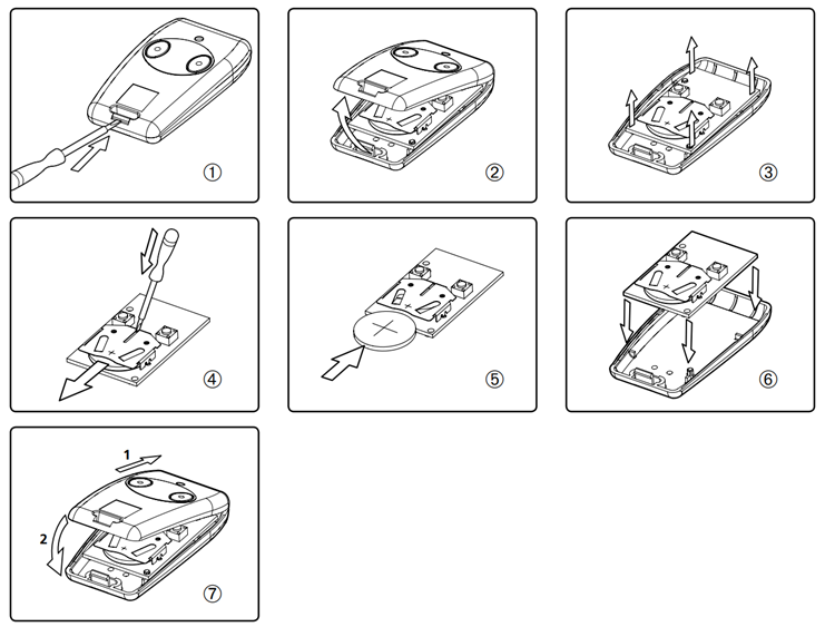 Changer pile télécommande TSA 2 canaux Simu